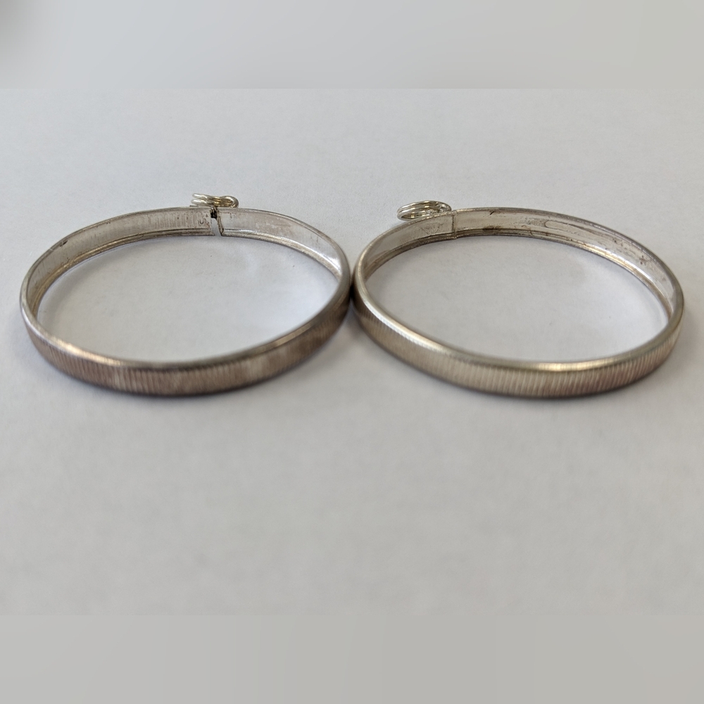 2 VTG STERLING SILVER REEDED 39MM BEZELS FOR TROY OZ. COINS - Picture 11 of 11